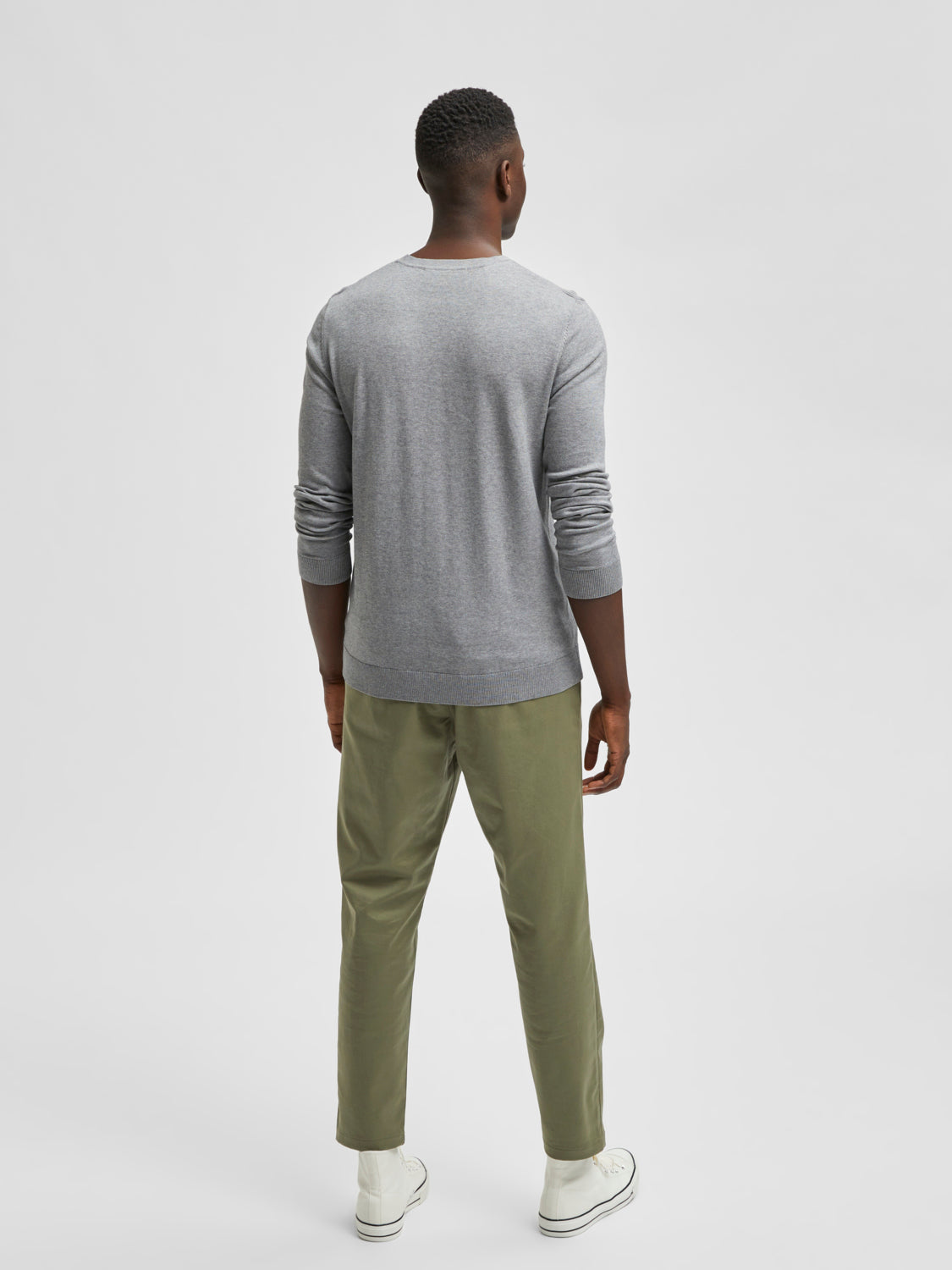 SLHBERG Pullover - Medium Grey Melange